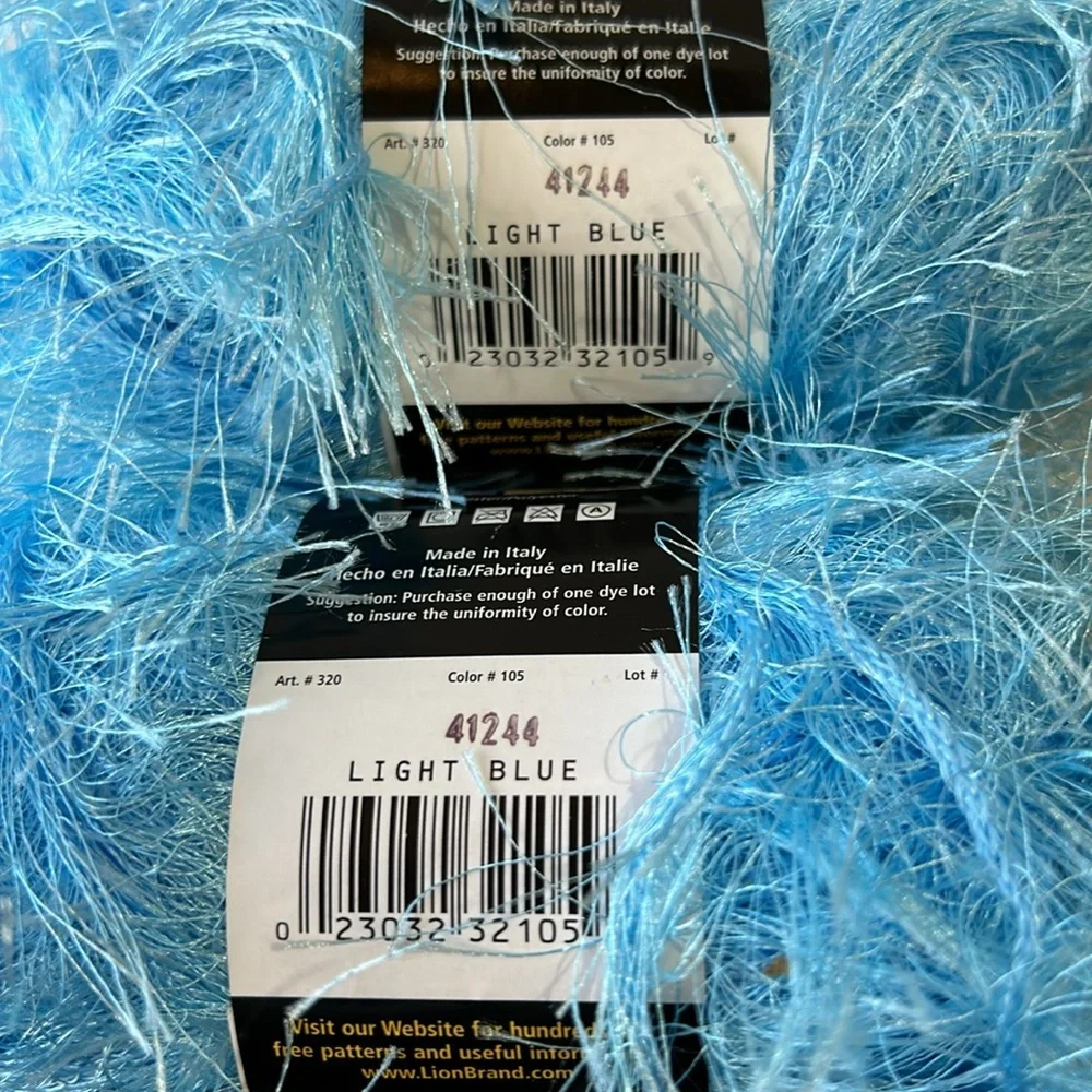 New Lion Brand Fun Fur Eyelash Yarn 2 Skeins